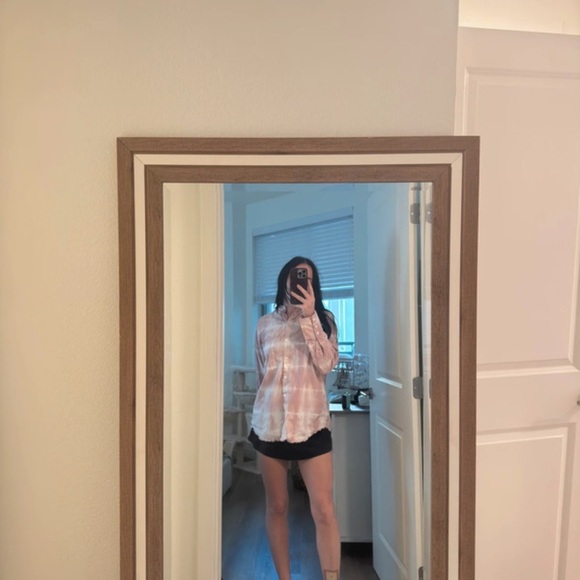 Zara Light Pink Button-Up Shirt - Picture 2 of 7